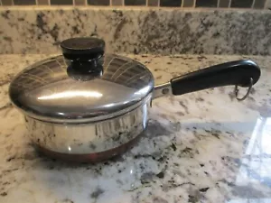 Vintage Revere Ware 3/4 Qt Copper Bottom Saucepan Pot with Lid - Picture 1 of 4