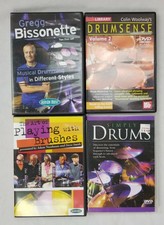 Instructional Drum Dvds, Lot of 4, Simply Drums, Drumsense, Musical Drumming +