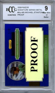 GIANCARLO STANTON 2008 Razor Metal PROOF rookie 1 of a kind BCCG 9 500 hrs HOF?? - Picture 1 of 2