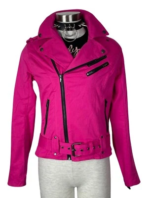 Tripp NYC Goth Punk Barbie Rocker Niño Salvaje Rosa Motociclista Moto Emo Cremallera Chaqueta Foto 1 de 4