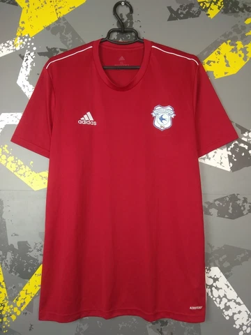 Cardiff City Training Jersey Football Shirt Red Adidas Mens Size XL ig93 Cover