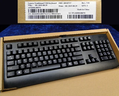 LENOVO Traditional USB Keyboard 00XH727 BK V01 - Tastatur QWERTY (GB / US) - Bild 1 von 2