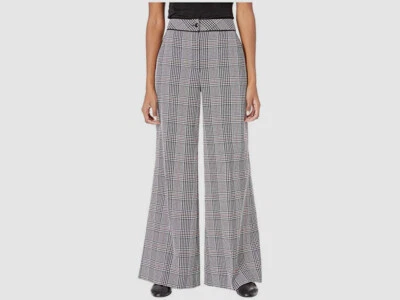 $341 Boutique Moschino Mujer Blanco Cintura Alta Pierna Ancha Vestido Pantalones Talla 2 Foto 1 de 2