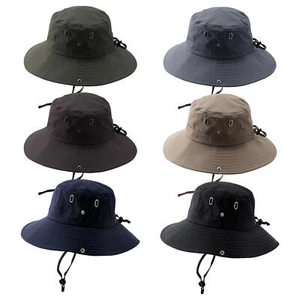Fishing Hat Spf Safari Sun Hat with Drawstring Closure For Hunting Hiking - Picture 1 of 18