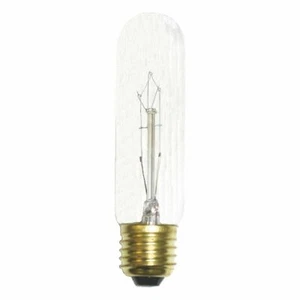 Light Bulb Tubular, 40 Watt Medium Base, 120 Volt, Clear 420 Lumens, T10  - Picture 1 of 1