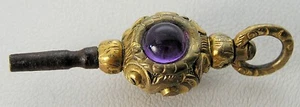 Antike viktorianische Rocco Goldgehäuse Edelsteine besetzt Taschenuhr Aufzug Schlüssel 18 - Bild 1 von 6