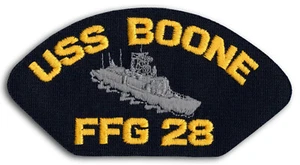US Navy FFG-28 USS Boone Guided Missile Frigate Cap Patch Bügelbild - Bild 1 von 1
