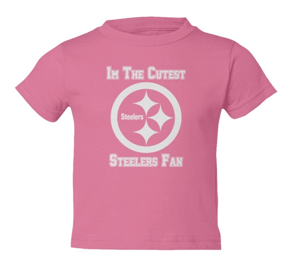 Camiseta I'm The Cutest Pittsburgh Steelers Fan Rosa Niños Pequeños Foto 1 de 1
