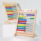 Wooden Abacus with 100 Colorful Beads Educational Toy Ten Frame Set for