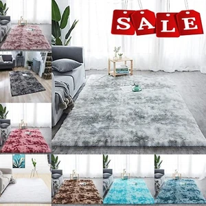 Flauschige Teppiche Fußmatte Groß Shaggy Teppich Schlafzimmer Wohnzimmer Antirutsch Weich Teppich - Bild 1 von 9