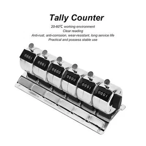 Stainless Steel Tally Counter 4&8209;Digit Clicker For Terminal - Picture 1 of 16
