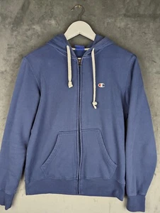 Champion Hoodie Size XS Blue Full Zip Long Sleeve Retro Style Festival Unisex - Picture 1 of 14