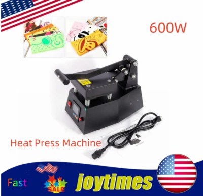 Máquina de prensa de calor de 4,7 x 4,7" camiseta/taza/sombreros impresora para etiquetas adhesivas de transferencia Foto 1 de 4