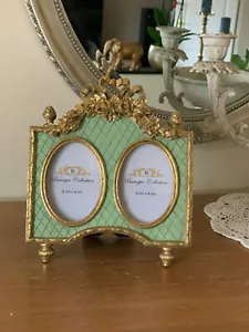 Edel Doppelter Oval 2 x 9 x 6 cm Bilderrahmen Gold french green  330 - Bild 1 von 6