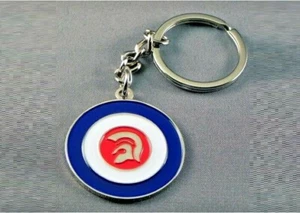 Trojan RAF Target Roundel Scooterist Metall Schlüsselanhänger Emaille MOD Scooter Rider 35mm - Bild 1 von 1