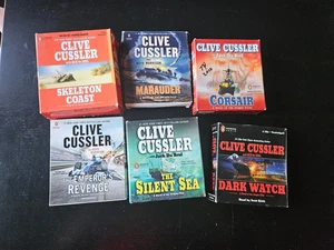 6 Clive Cussler Audio CD Books: The Oregon Files (Unabridged), Free Shipping - Picture 1 of 3