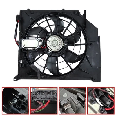 Conjunto de ventilador de refrigeración del radiador para BMW E46 325i 328i 330i 2000-2005 17117510617 Foto 1 de 4