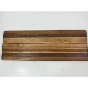 Handcrafted Wood Cutting Board Cheese Meat Charcuterie Made Illinois 23X8x5/8 - Picture 1 of 5