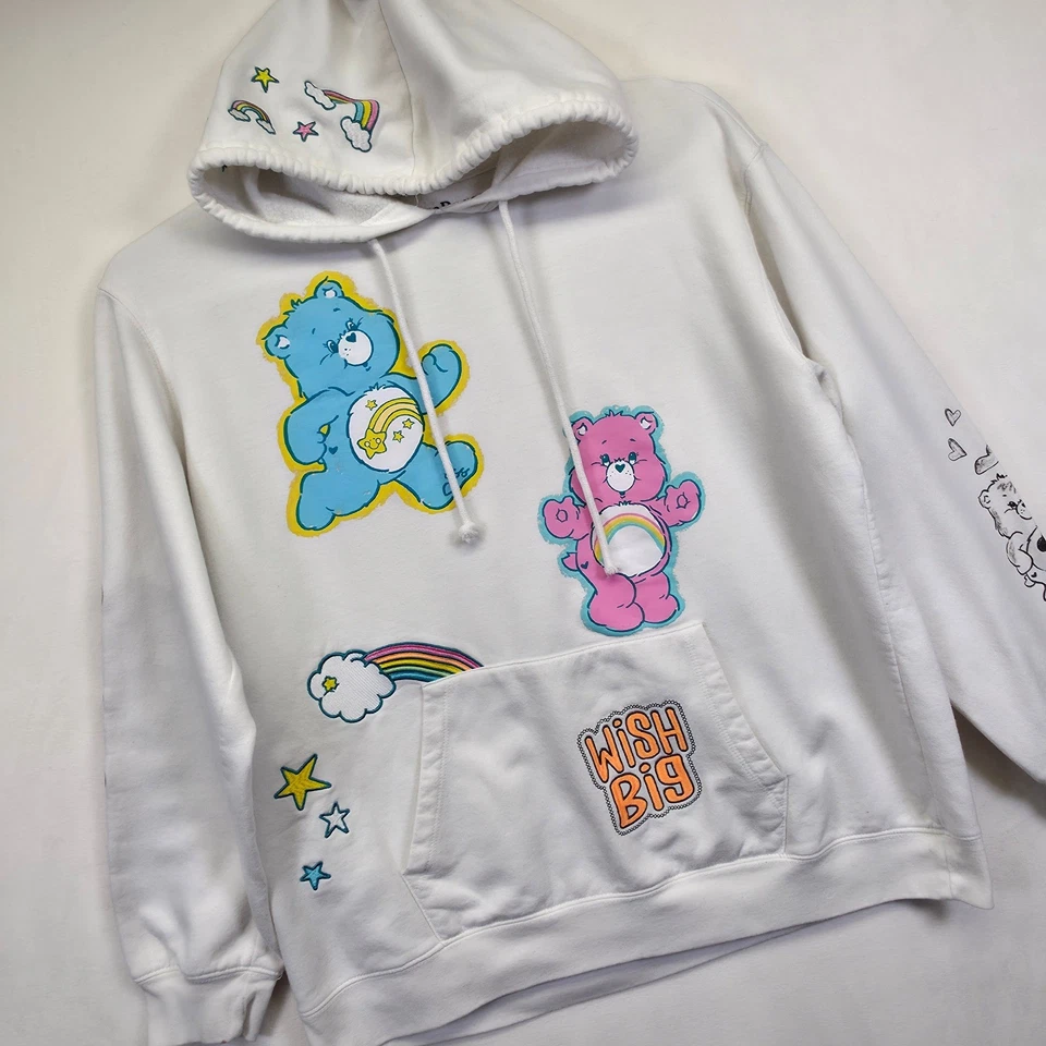 Sudadera con capucha Care Bears para mujer 3XL blanca Good Vibes Rainbow Stars sudadera de gran tamaño Foto 1 de 4