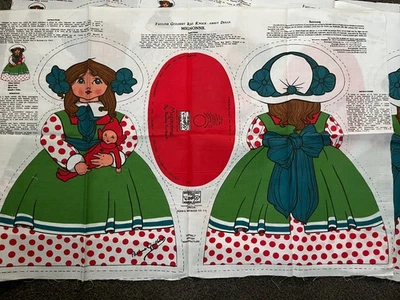 Vintage 1980s DEANS Rag Book Mignonne Doll Cut & Sew Fabric Panels 14" Dean - Image 1 of 4