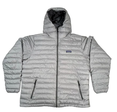 Patagonia Men's Down Sweater Hoody Full Zip Gray Size XXL STY84701 - Image 1 of 4