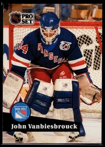 1991 Pro Set John Vanbiesbrouck #447 - New York Rangers - Picture 1 of 2