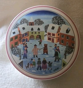 Villeroy & Boch Naif Weihnachten bedeckt rund Bonboniere Schmuckdose Laplau - Bild 1 von 11