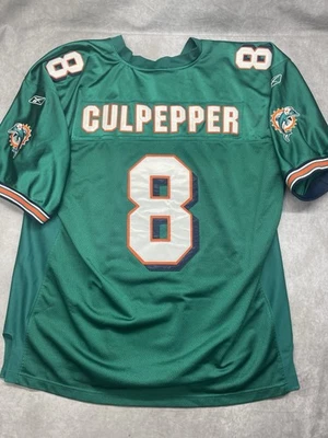 Camiseta Daunte Culpepper Dolphins #8 Reebok NFL On Field Auténtica 2006 Talla 56 Foto 1 de 4