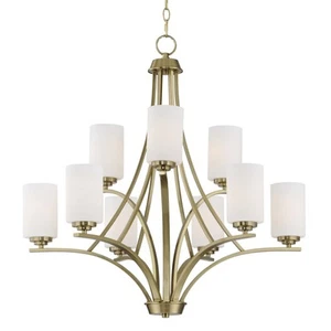 Maxim 20036 Deven 9 Light 32"W Pillar Candle Style Chandelier - Brass - Picture 1 of 10