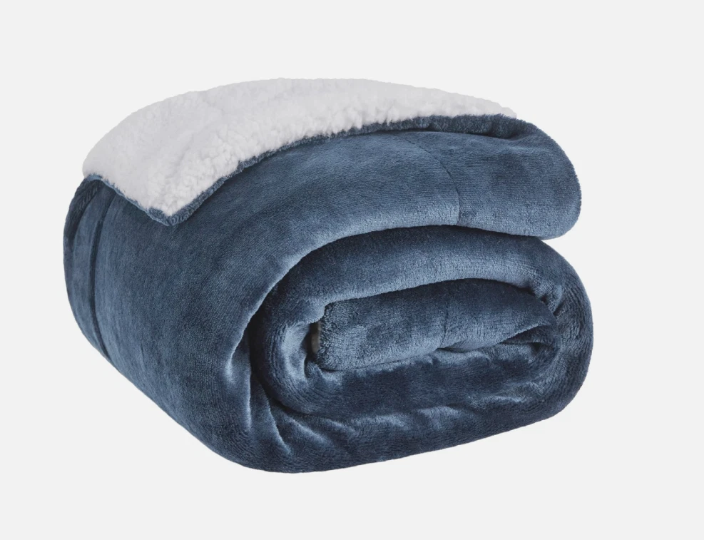 Bedsure Wendedecke Aus Kunstfell – Zottelige Plüsch- & Sherpa-Seite, 50x60 Cm Grau