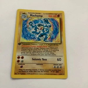 Machamp 8/102 1st Edition Holo Rare Base Set - Pokemon TCG - Picture 1 of 11