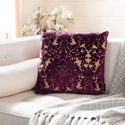 Almohada decorativa de 18 pulgadas floral damasco Lenna Amaranth para el hogar Foto 1 de 4