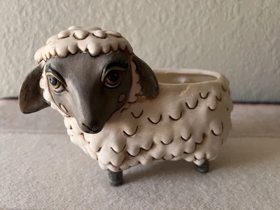 Adorable maceta de ovejas bebé resina Enesco Allen Designs Foto 1 de 4