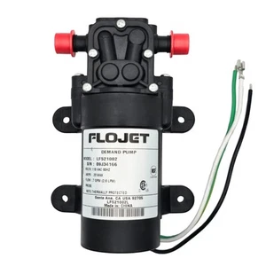 Flojet LF521002 Demand Water Pump 115V 40PSI 0.7GPM 3/8" Barb Fittings - Bild 1 von 7
