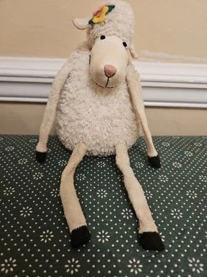 Hallmark Dayspring REALLY WOOLLY SHEEP Lamb 10" Plush Stuffed Animal Bean Bag - Image 1 of 4