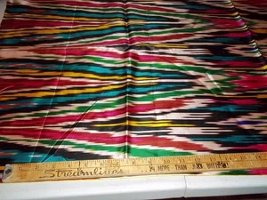 Extremely Rare 5-3/8 Yds 25" Wide Southwestern Silky Like Fabric - Picture 1 of 1