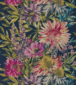 1 Roll Harlequin Wallpaper Floreale  111498  Heather/Navy Batch AH - Picture 1 of 4