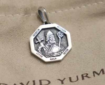 Amuleto colgante David Yurman plata de ley 21 mm San Patricio Foto 1 de 3