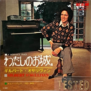 Gilbert O'Sullivan Single A Woman's Place Too Bad Promo Vinyl Record 1974 Japan - Picture 1 of 13