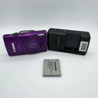 Canon PowerShot ELPH 310 HS 12.1MP Digital Camera Purple w/ Charger - Tested - Image 1 of 3
