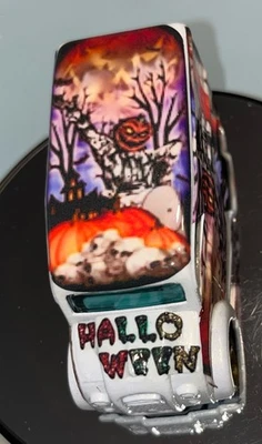 PERSONALIZADO" Hot Wheels Entrega de Lácteos Halloween It’s A Custom Real Riders Calabaza Foto 1 de 4