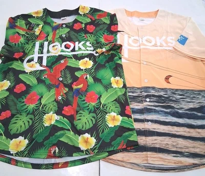 Camiseta Corpus Christi Hooks SGA Grande Floral Loros, Kite Surf Lote De 2 Usada En Excelente Condición Foto 1 de 4