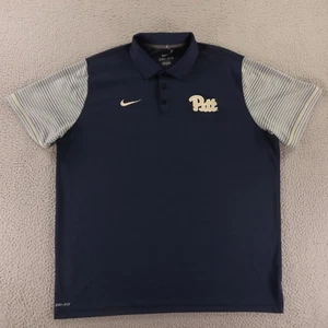 Camisa Polo Pittsburgh Panthers Para Hombres 2XL Azul Blanco NCAA Baloncesto Nike Dri Fit - Imagen 1 de 11