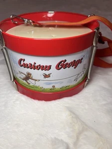   Tamburo di latta classico vintage Curious George Toys senza bastoncini - Foto 1 di 3