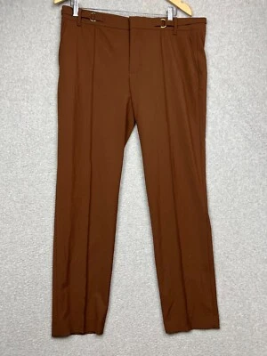 Pantalones Zara Mujer XL Pierna Recta Pantalones Oficina Trabajo Marrón Informal Trabajo  Foto 1 de 4