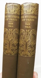 The Mysteries of Paris, Vol 1, 2, Eugene Sue, ca 1890, F M Lupton - VGd+ - Imagen 1 de 8