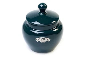 Tobacco Jar SAVINELLI Ceramic Glossy Green - Picture 1 of 2
