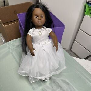 Our Generation Battat 18" Doll 1998 African American W Communion Dress