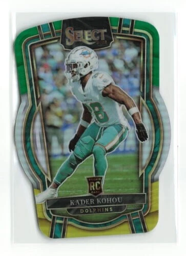 KADER KOHOU RC 2022 PANINI SELECT GREEN YELLOW DIE CUT ROOKIE - Image 1 of 1