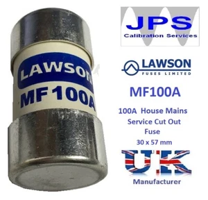 Lawson Sicherung MF100 100A MF100A Hausnetz Service Cut Out Fuse JPSF834 & MwSt Inv - Bild 1 von 1